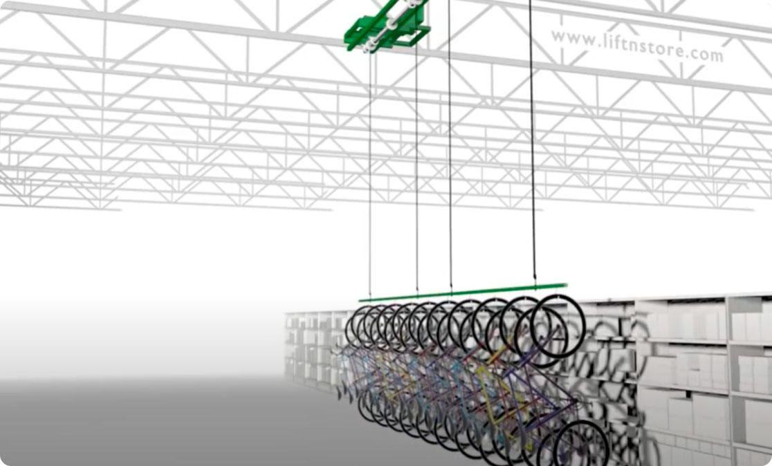 illustration of bike rack in store