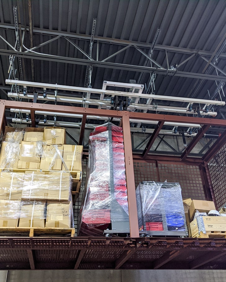 maximize warehouse storage with overhead storage systems